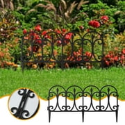 Deagia Garden Fence Panels Fence Landscapes Plastic Black Edgings Garden Border Fence Lightweight Landscapes Paths Panels for Grass Lawns Flowerbeds Plant Borders